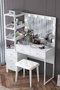Hanah Home Mesa de Maquillaje BJ155 - 3852 con Iluminación y Puff